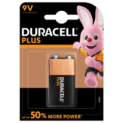 DURACELL E / 9V / 6LR61 / 6LF22 PLUS POWER BATTERI (1 stk.) (1)