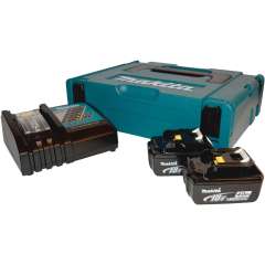 Makita batterier, 2 x 18 Volt/4,0 Ah, inkl. lader (1)