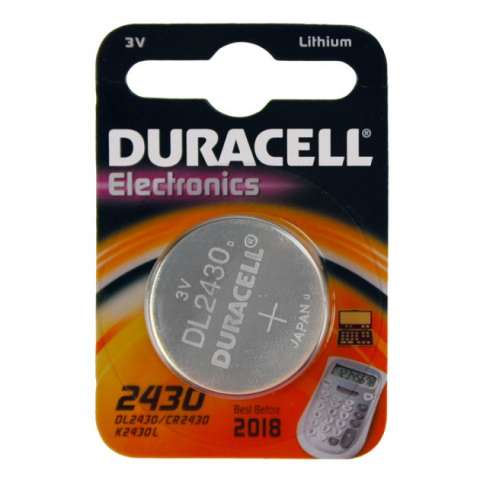 Se DURACELL DL2430 / CR2430 knapcelle (1 stk.) hos Bolig Produkter