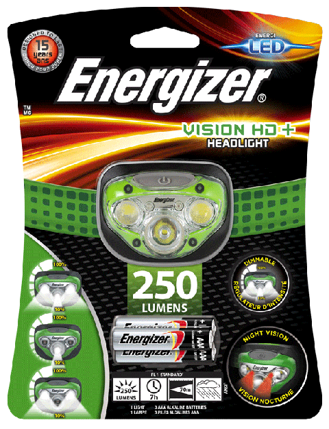 Billede af Energizer HL Vision HD+ Pandelygte inkl. 3 x AAA batterier