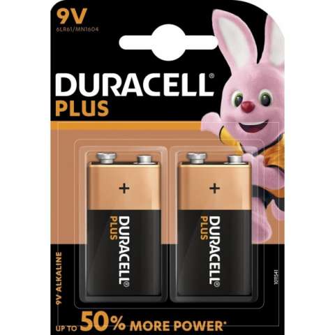 Billede af DURACELL 9V PLUS POWER BATTERI (2 stk.)