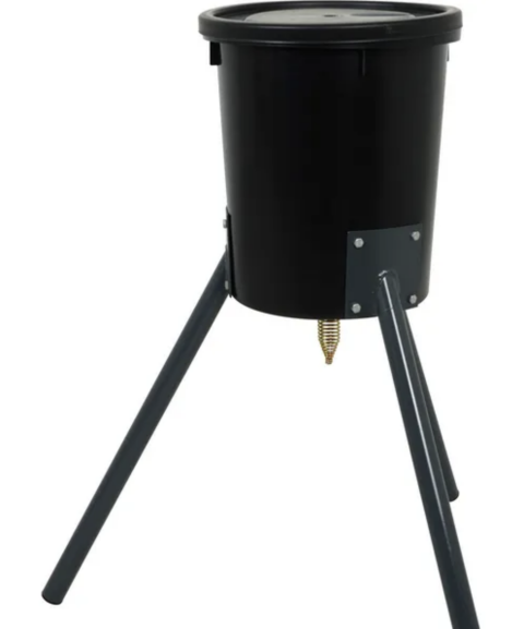 Fodertønde kpl med låg 35 ltr.