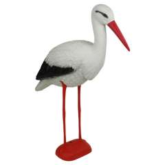 Stork skræmmefugl H78cm hvid plast (1)