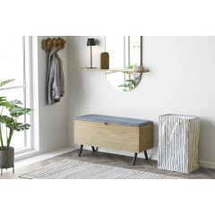 House Nordic Argos Vasketøjskurv H58 cm, Beige/Sort (2)