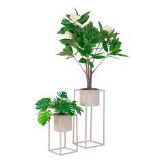 House Nordic Marla Blomsterstander 2 stk, Beige/Grå (3)