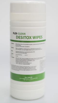 Flex Cleansd Vådserviet/Wipes Desitox 100 stk - Fødevaregodkendt! (1)