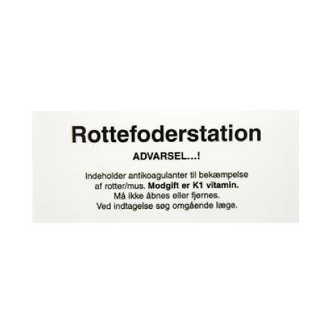 Billede af Etikette til rottefoderstation