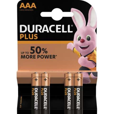 Billede af Batterier DURACELL AAA / MN2400 / LR03 PLUS POWER (4 stk.)