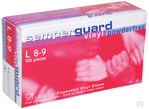 SemperGuard Vinyl engangshandske – 90/100 Stk
