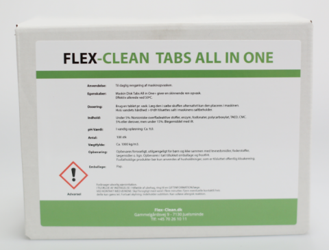 Se Flex Clean Professional All in 1 opvasketablet 100 stk. hos Bolig Produkter