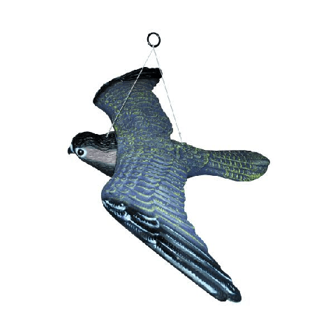 Høg, flyvende skræmmefugl 54x36cm grå plastik